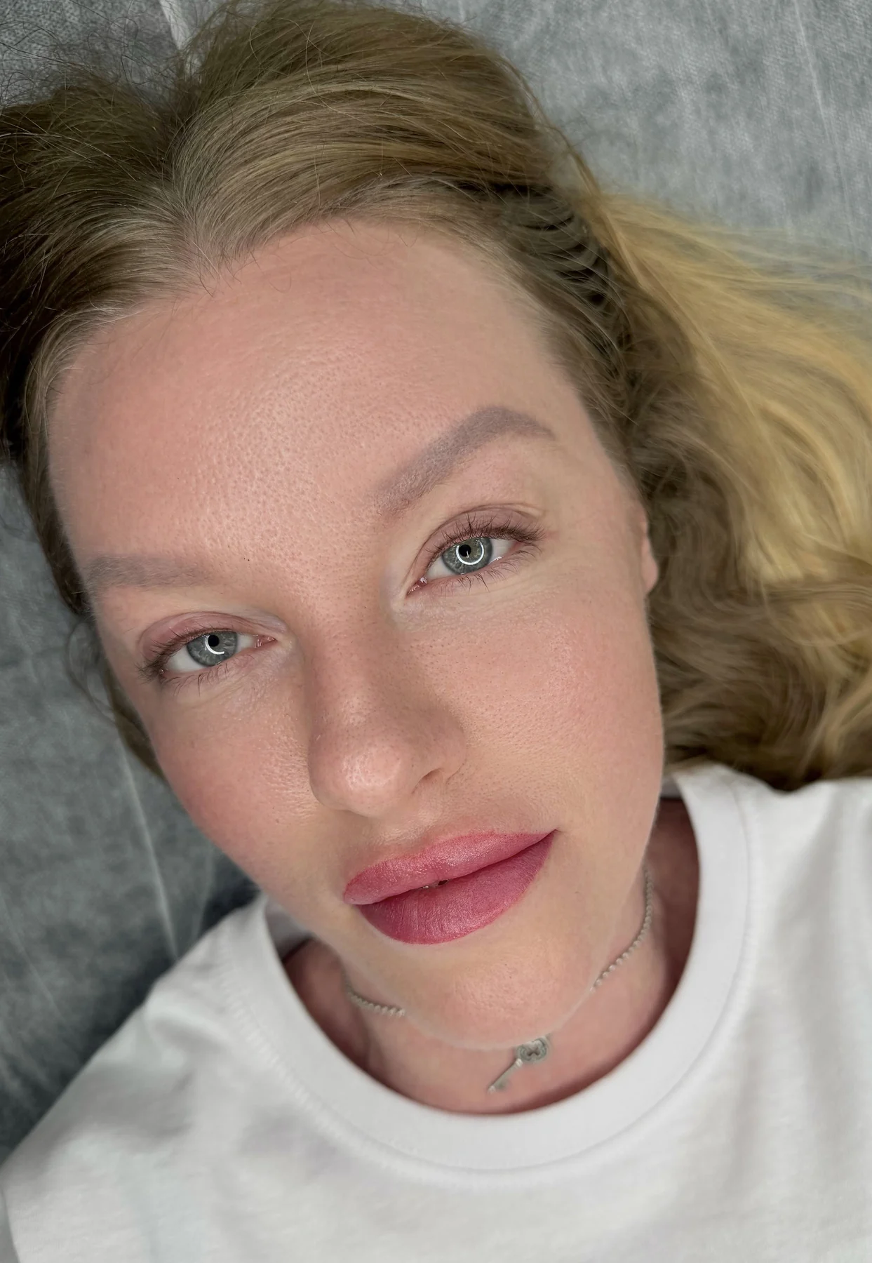 Lip blush and eyelash enhancement result by Alina